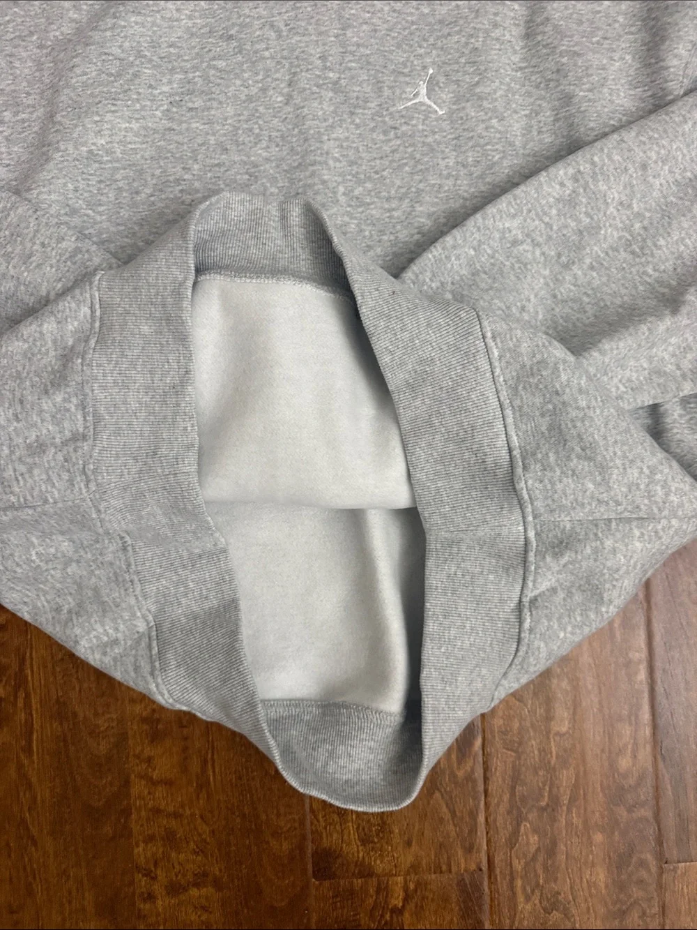 Jordan Gray Pullover Hoodie with Subtle Jumpman
